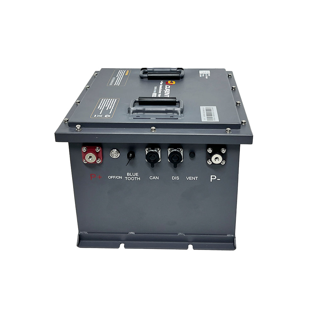 CURENTA 48V 105Ah Mini-Sized Lithium Iron Golf Cart Battery 51.2V 105Ah Bluetooth LiFePO4 Battery 22A Fast Charger 2.8' Touch LCD Screen Conversion kit