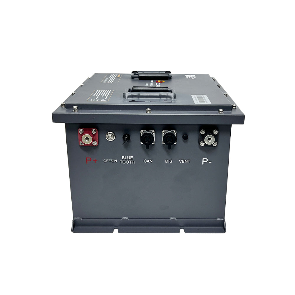 CURENTA 48V 105Ah Mini-Sized Lithium Iron Golf Cart Battery 51.2V 105Ah Bluetooth LiFePO4 Battery 22A Fast Charger 2.8' Touch LCD Screen Conversion kit