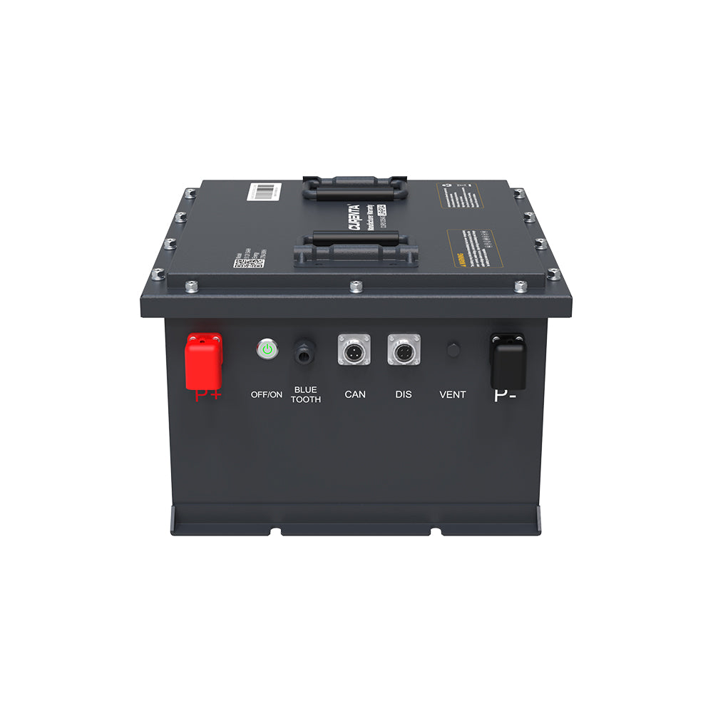 CURENTA 48V 54Ah Mini-Sized Lithium Iron Golf Cart Battery 51.2V 54Ah Bluetooth LiFePO4 Battery 12A Fast Charger 2.8' Touch LCD Screen Conversion kit