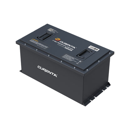 CURENTA 70.4V 105Ah Lithium Iron Golf Cart Battery 70.4V 105Ah Bluetooth LiFePO4 Battery 18A Fast Charger 2.8' Touch  LCD Screen Conversion kit
