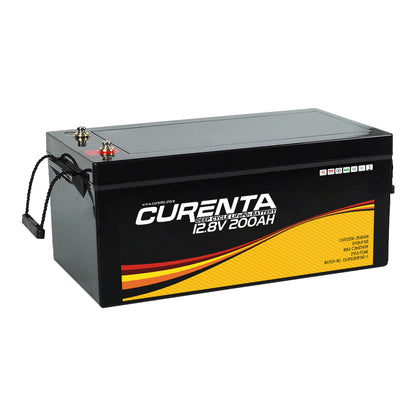 Curenta Marine/RV Rechargeable 12V 200Ah Lithium Iron Phosphate LiFePO4 Li-ion Battery - Curenta